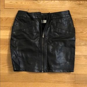 Faux leather skirt